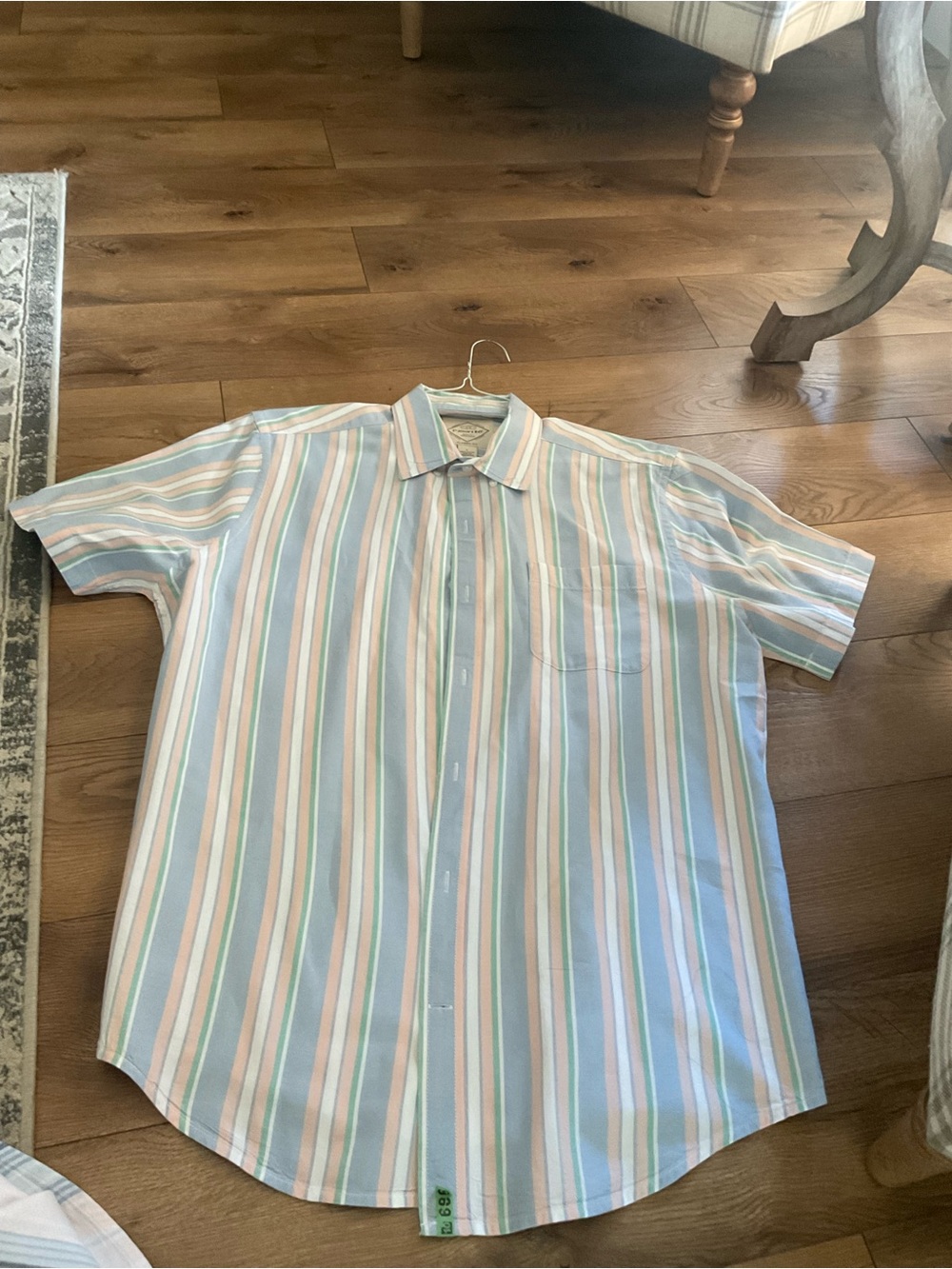 St. John's Bay Pastel Multi-Stripe Short-Sleeve Button-Down Shirt